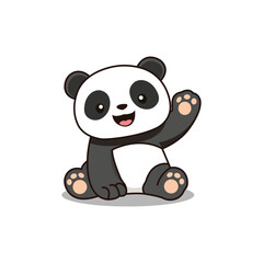 Cute Baby Panda Cartoon Character