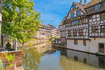 Obraz premium Quartier de La Petite France à Strasbourg en Alsace.