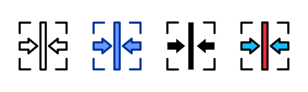 Constraint icon set multiple style collection