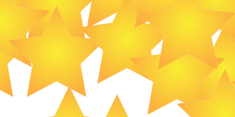 Vector yellow five stars isolated template. Row of five orange stars representing a perfect rating, commonly used in reviews, customer feedback. Yellow star Rating symbol vector.