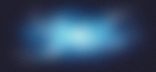 Obraz premium Deep blue cinematic background with soft light glow, grainy texture abstract wallpaper, dark navy blue gradient backdrop for professional presentations and digital art
