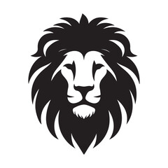 majestic lion on dramatic cliff edge vector silhouette clip art logo design illustration. abstract lion icon collection