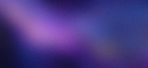 Obraz premium Abstract purple gradient background with grainy texture, soft violet and blue light leak effect, blurry dark aesthetic wallpaper for modern digital design and social media