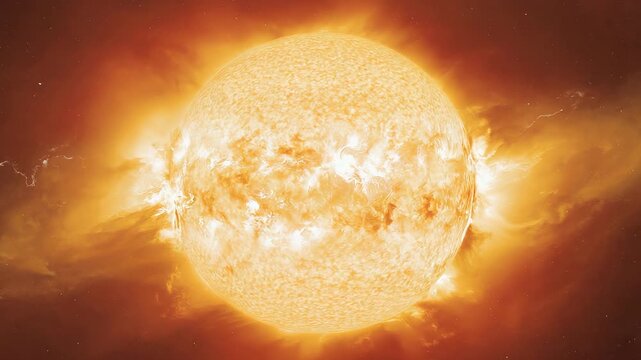 Dramatic Solar Flare Eruption: Intense Sun Plasma and Coronal Mass Ejection in Space.