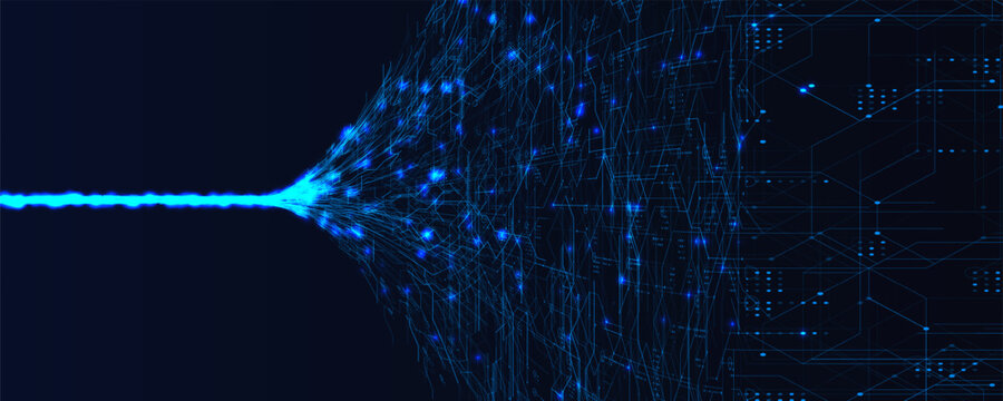 Network Ai Tech Line Background Data Flow Line Stream Llm Artificial Intelligence Model BG. Neural Complex Language Algorithm Network. Future Science Digital Technology Concept. Vector Illustration