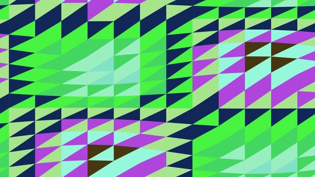 Vibrant Geometric Triangle Pattern Animation Loop.