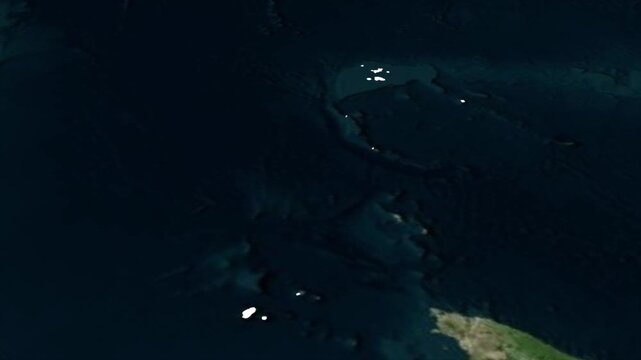 SEYCHELLES Map with SEYCHELLES Flag Inside, Realistic Country Shape Animation