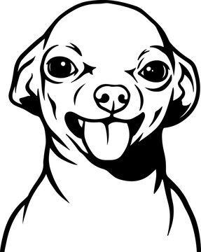 Illustration of a dog with a wacky facial expression