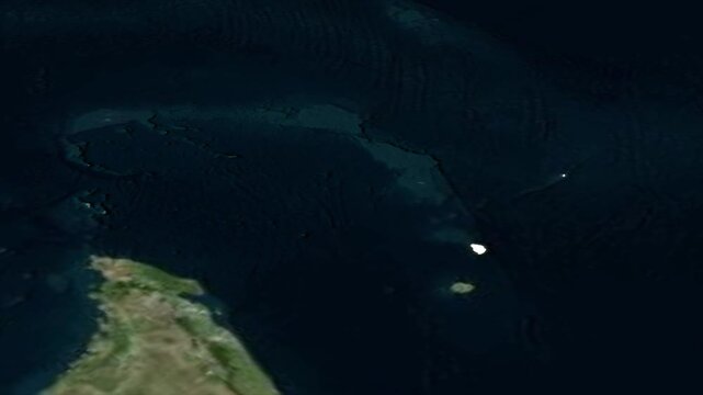 MAURITIUS Map with MAURITIUS Flag Inside, Realistic Country Shape Animation