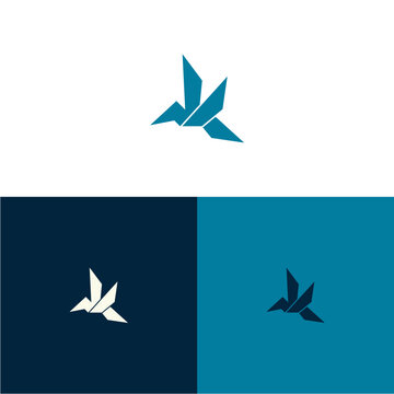 Letter K Bird Logo Creative Modern Flying Monogram Design