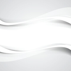 White abstract wavy background. Vector illustration
