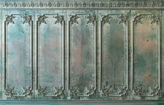 Extra large background arch abandoned cabinet wall