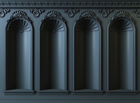 Extra large background wooden cabinet wall