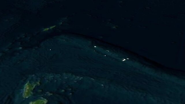 TONGA Map with TONGA Flag Inside, Realistic Country Shape Animation