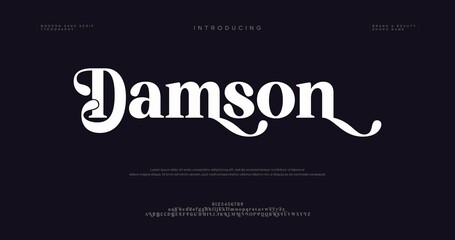 Introducing Damson elegant typography and font design concept © Font