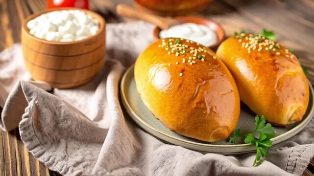 Pirog (gef&uuml;llter Hefekuchen)