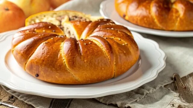 Pirog (gef&uuml;llter Hefekuchen)