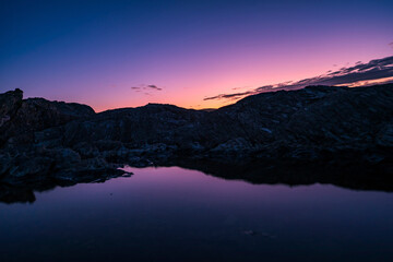 sunset in the mountains