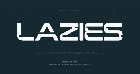 Fototapeta premium Introducing Lazies Futuristic Logo Design Concept