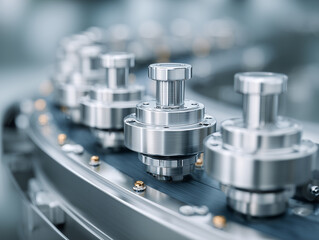 close look at a machine parts