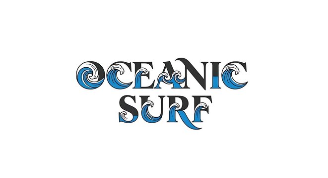 Oceanic surf logo