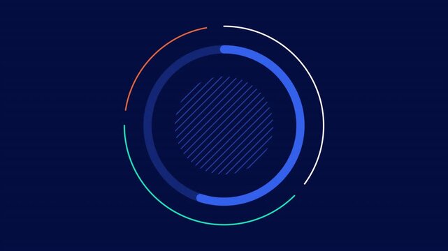 Business infographic element - animated circular chart design
