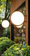 Brand identity mockups, architectural visualization, cafe/bookstore marketing, and signage design templates.