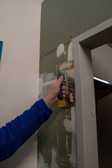 Wall Repair with Peeling Paint and Spackle