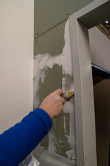 Wall Repair with Peeling Paint and Spackle