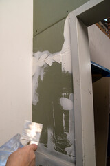 Wall Repair with Peeling Paint and Spackle