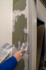 Wall Repair with Peeling Paint and Spackle