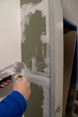 Wall Repair with Peeling Paint and Spackle