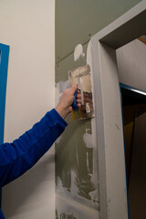 Wall Repair with Peeling Paint and Spackle