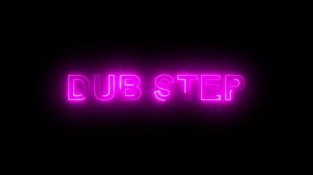 glowing dubstep Intro Template animation text . 4k video Motion Graphics animation. black background