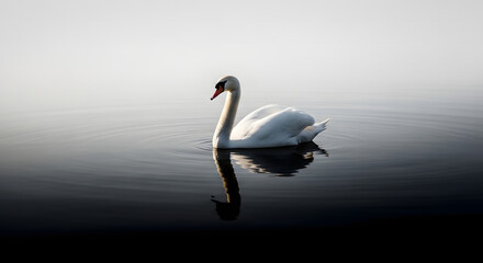 Fototapeta premium swan on the lake