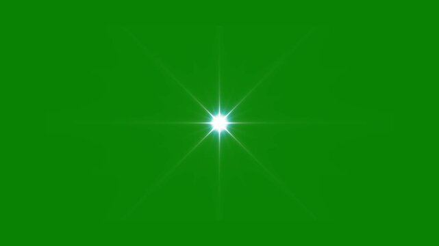 Twinkling stars animation, fast line glitter motion, white cartoon blinking stars, flat vector doodle sparkle, shiny glowing star blast pop-up, glow twinkle movement timeline on green screen 4K