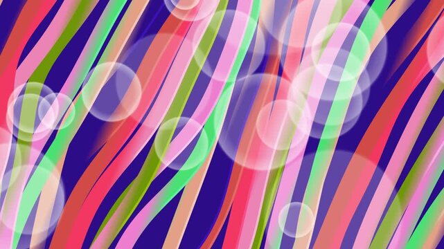 Abstract Diagonal Stripes with Bokeh Circles Blur Background.