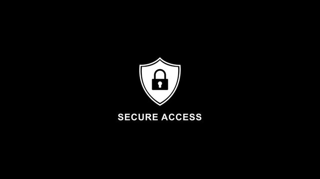 Secure Access Shield with Lock Symbol on Black Background for Cybersecurity and Protection Concepts shield lock symbol