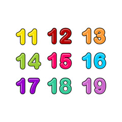 Colorful Cartoon Numbers Collection for Learning and Counting