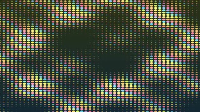 Extreme Close Up of a Digital Screen with Glitching Pixels.