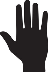 Obraz premium Open Palm Silhouette Hand Symbolizing Greeting, Welcome, or Openness