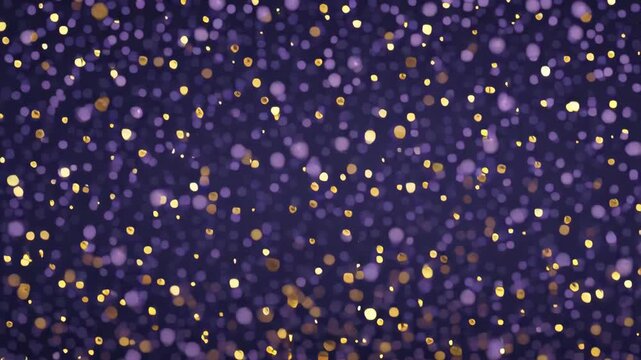 Purple sparkle glitter blurred background, Golden Confetti Dust. Glittering sequins wall. Creative bright vibrant color backdrop. Shiny lights wallpaper for ads, gifts wrap, web design. Blank Banner