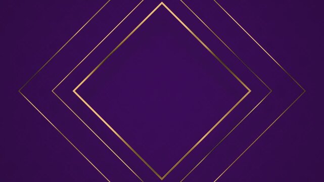 Golden geometric diamond frame glowing on dark blue gradient futuristic background