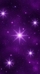 Celestial Radiance - A Symphony of Stars in a Violet Cosmos.