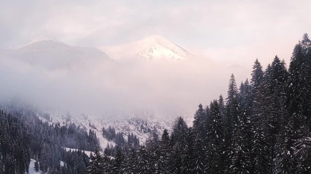 Italian mountain in the winter 