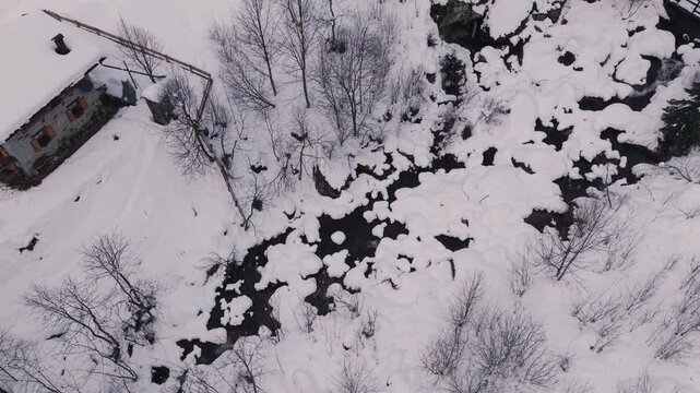 Italian mountain in the winter 