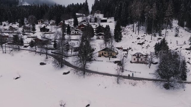 Italian mountain in the winter 
