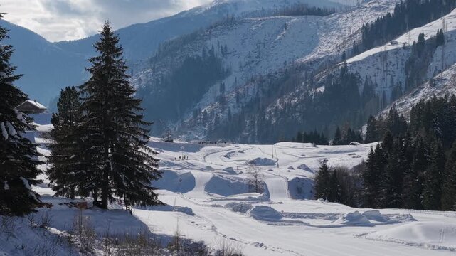 Italian mountain in the winter 