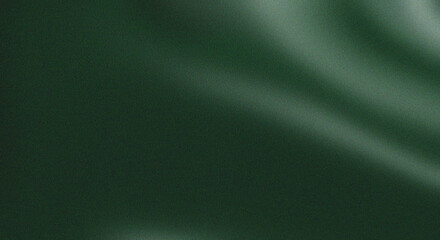 Dark green fabric with subtle folds and a smooth flowing texture © TawfikStock