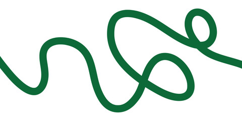 Obraz premium A green squiggly line on a white background